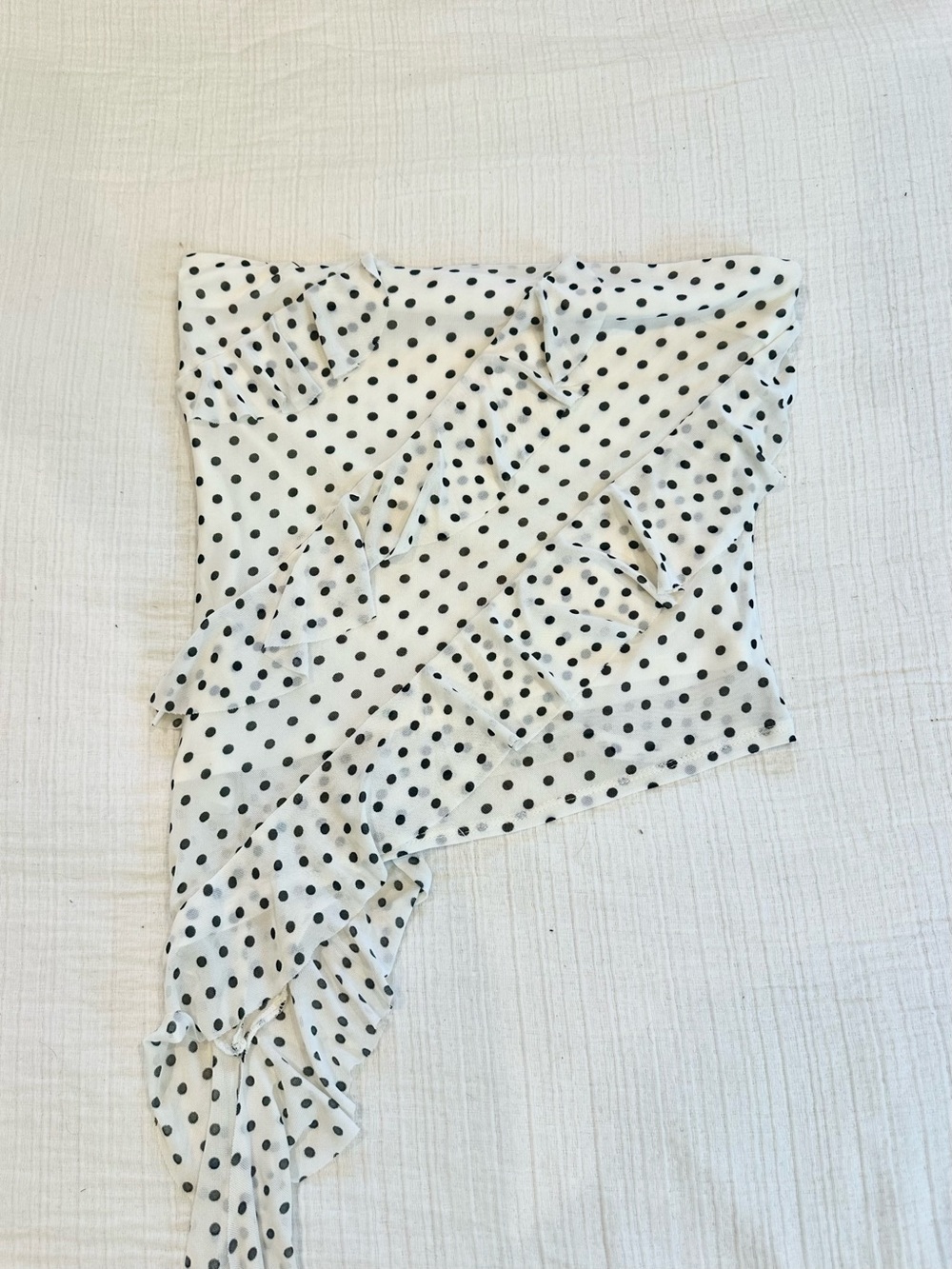 Thirty/Thirty Polka Dot Skirt - White with Black Dots